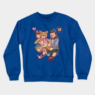 couple hugging teddy bear Crewneck Sweatshirt